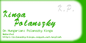 kinga polanszky business card